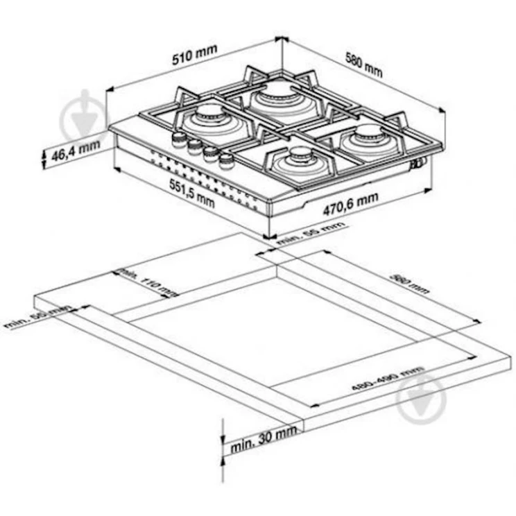 Варочная поверхность Beko HILW64225SZG Варочная поверхность Beko HILW64225SZG