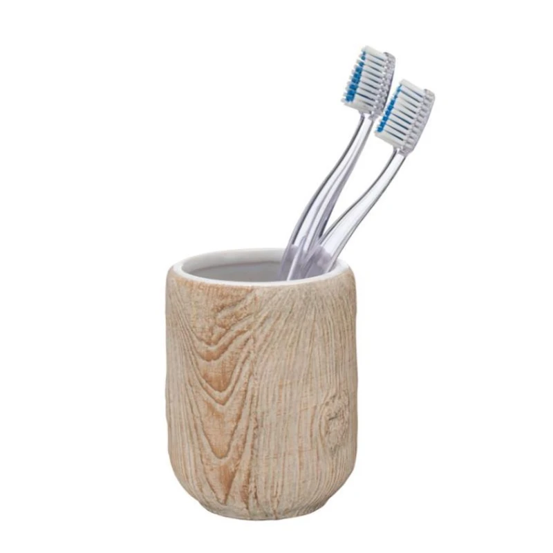 Стакан для зубных щеток Wenko Florio керамика, бежевый, 7.5x10 см Стакан для зубных щеток Wenko Florio керамика, бежевый, 7.5x10 см