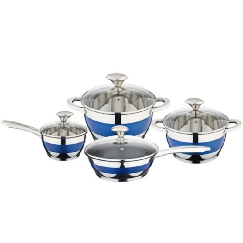 Набор посуды Kaisa Villa KV-6615, нержавеющая сталь, 8 предметов Набор посуды Kaisa Villa KV-6615, нержавеющая сталь, 8 предметов