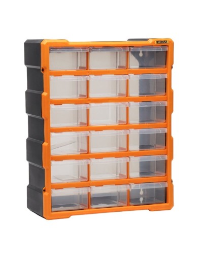 Alətlər üçün qutu Rtrmax RCA6002, 381x157x475 mm, narıncı/qara