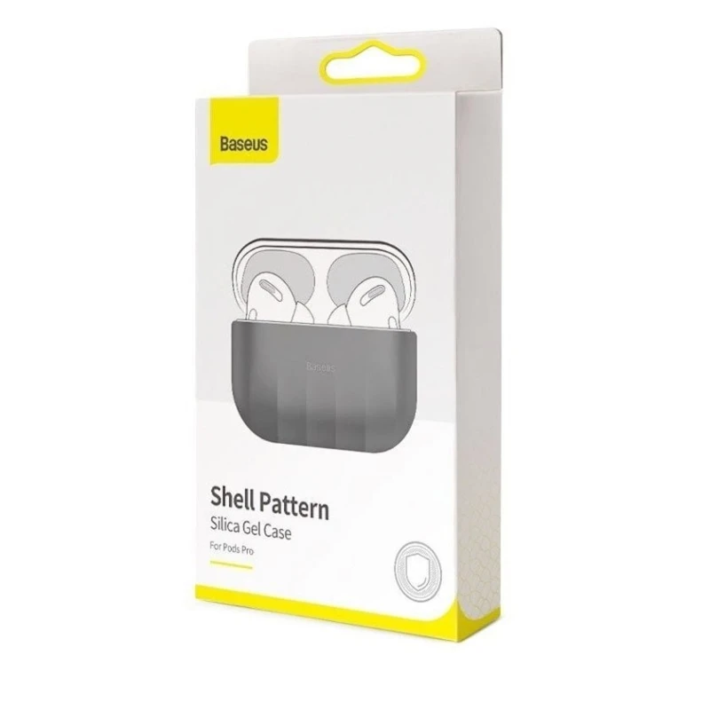 Чехол для наушников Baseus Shell Pattern Silica Gel Case для Apple AirPods Pro, Grey