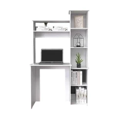 Письменный стол Ev Plus 12115879, ЛДСП, белый, 100x45x163 см