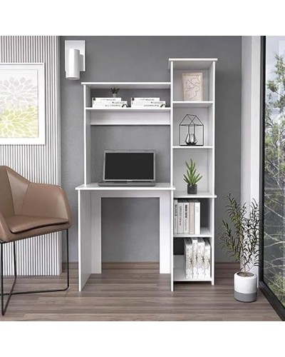 Yazı masası Ev Plus 12115879, LDSP, ağ, 100x45x163 sm