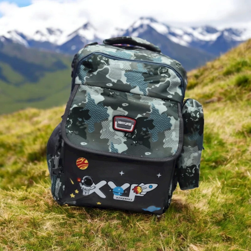 Məktəbli bel çantası UU-SS-013, poliester, boz, 30x35 sm Məktəbli bel çantası UU-SS-013, poliester, boz, 30x35 sm