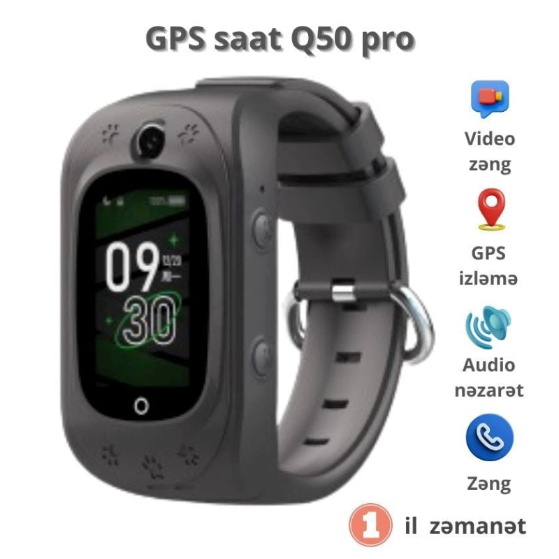 Uşaq üçün ağıllı saat Wonlex Q50 Pro Black