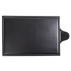 Сервировочная доска Porland Seasons 04ALM001688, фарфор, черный, 30x18 см Сервировочная доска Porland Seasons 04ALM001688, фарфор, черный, 30x18 см