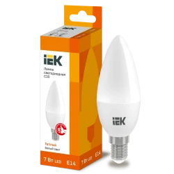 LED lampa IEK CV35 E14 7W 3000K