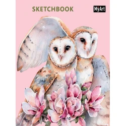 Скетчбук Проф-Пресс Cовы, 20.5х24.6 cм, 64 листа