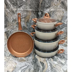 Qab-qacaq dəsti Canali SHA-00002473, qranit, rəngbərəng, 9 parça