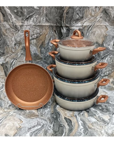 Qab-qacaq dəsti Canali SHA-00002473, qranit, rəngbərəng, 9 parça