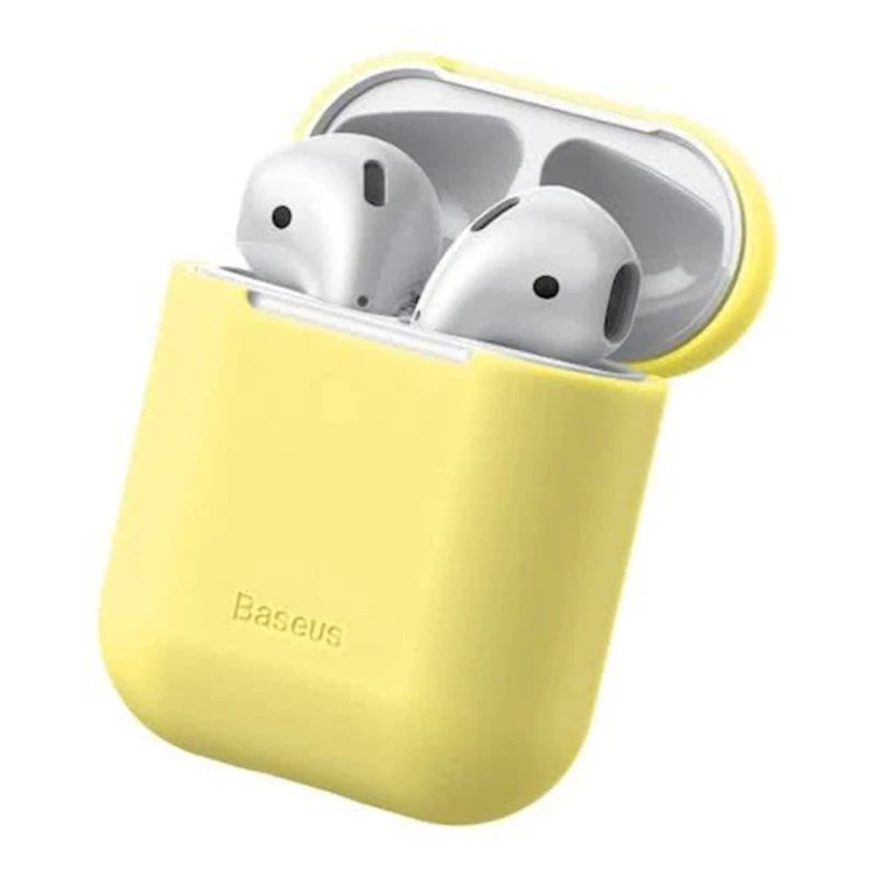Чехол для наушников Baseus Ultrathin Series Silica Gel Protector Case для Apple AirPods 1/2, Yellow