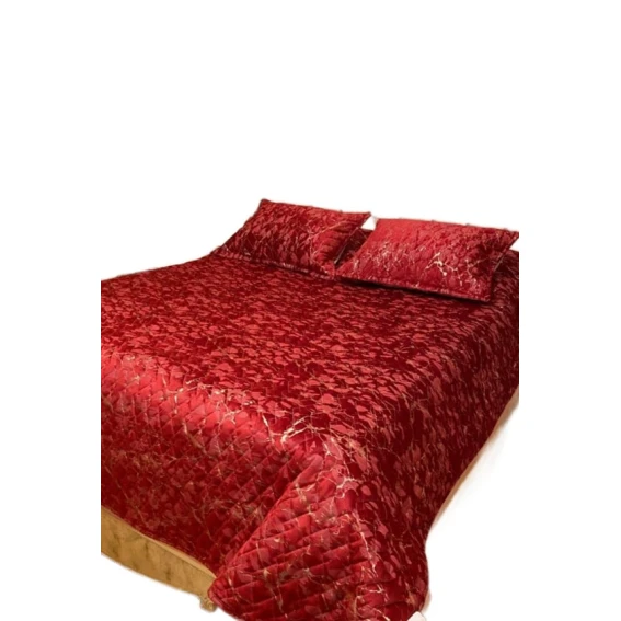 Комплект из покрывала и наволочек FA tekstil-501, покрывало 220x240 см, наволочка 50x70 см 2 шт, двуспальный, бамбук, красный Комплект из покрывала и наволочек FA tekstil-501, покрывало 220x240 см, наволочка 50x70 см 2 шт, двуспальный, бамбук, красный