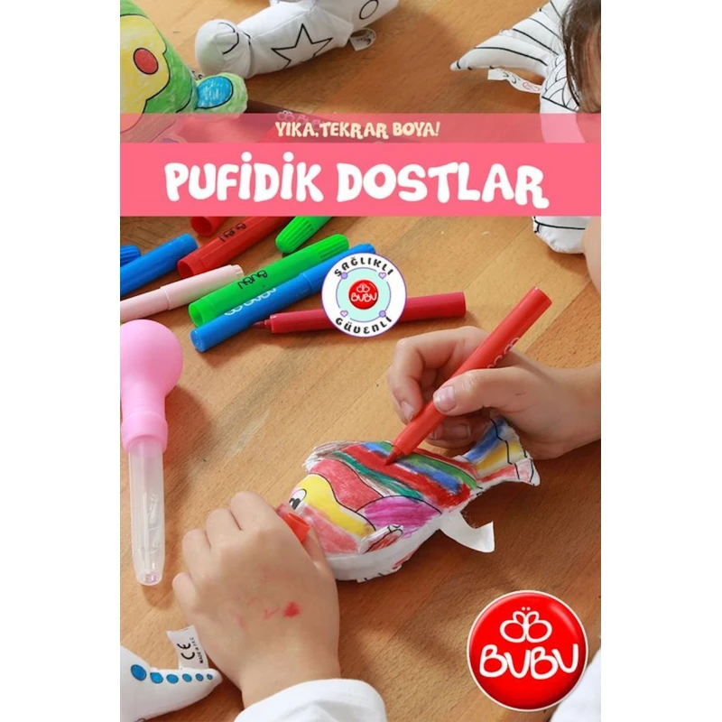 Boyama üçün yumşaq oyuncağ Bubu 00068 Pufidic friends 1 yumşaq oyuncaq/4 marker, oyuncağın hündürlüyü 12 sm, məhsul çeşiddə Boyama üçün yumşaq oyuncağ Bubu 00068 Pufidic friends 1 yumşaq oyuncaq/4 marker, oyuncağın hündürlüyü 12 sm, məhsul çeşiddə