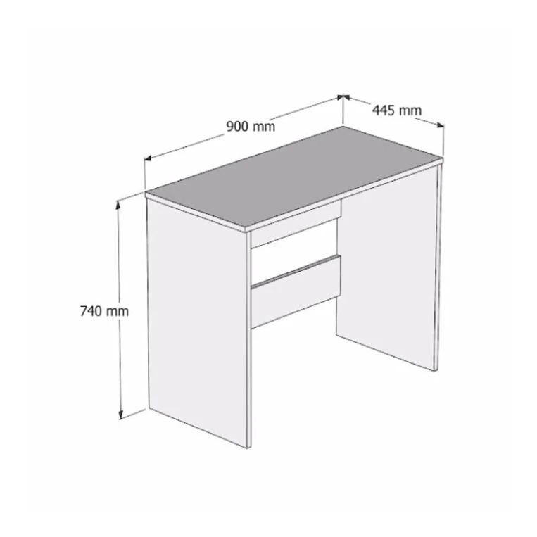 Kompüter masası Art_Komp_Masası 53, laminat, ağ, 74x90x45 sm