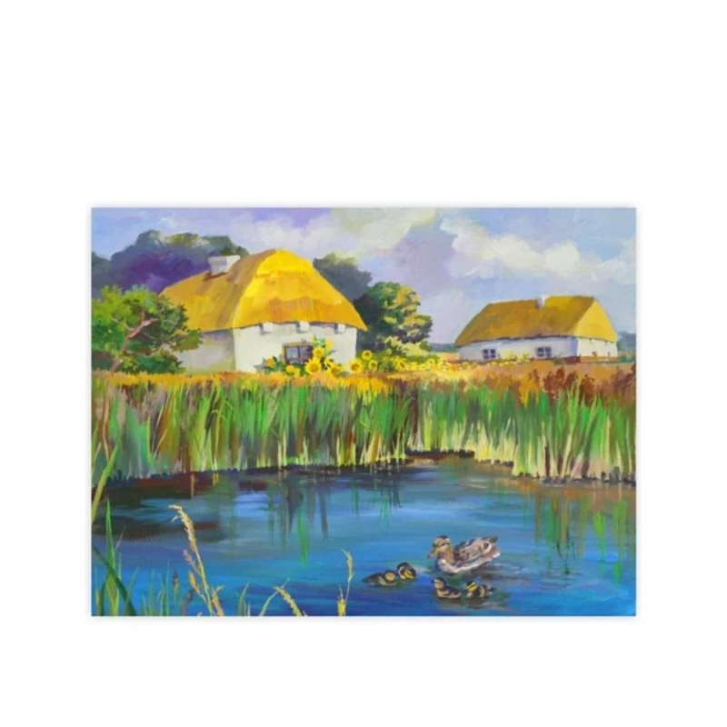 Холст на картоне с контуром Rosa Start, Пейзаж №18, 30х40, хлопок, акрил Холст на картоне с контуром Rosa Start, Пейзаж №18, 30х40, хлопок, акрил