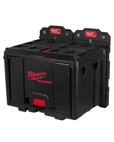 Alətlər üçün qutu Milwaukee Packout 4932480623 yan qapı ilə, 1 əd, qara