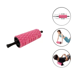 Массажный ролик 1004/2, 45х25х8 см, розовый