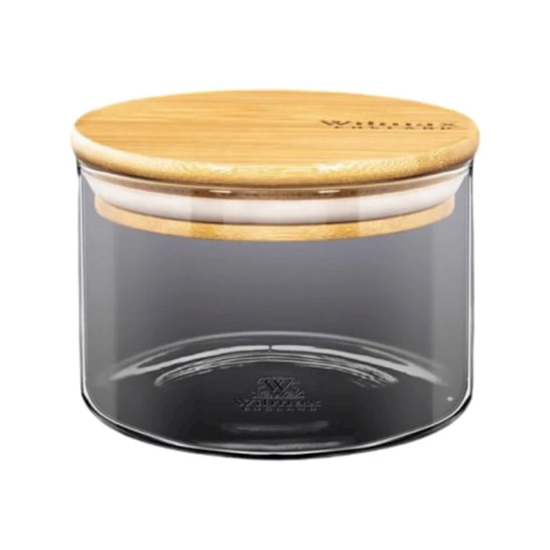 Банка для хранения Wilmax Thermo WL-888501, стекло/бамбук, 400 мл