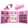 Детский художественный набор для рисования Чемодан творчества 208 предметов, розовый Детский художественный набор для рисования Чемодан творчества 208 предметов, розовый