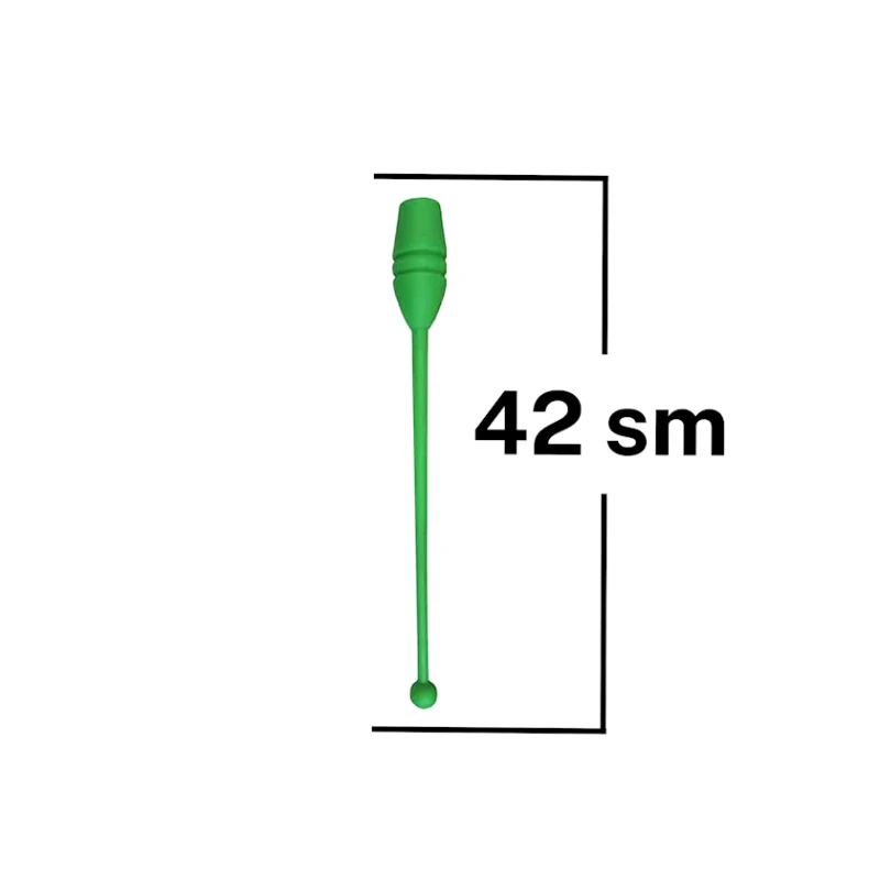Булава для художественной гимнастики 1348 пластик, зеленая, 45 см
