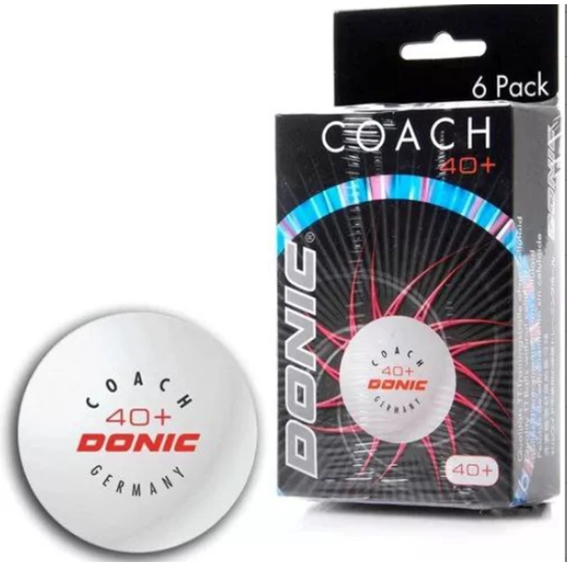 Набор мячей для настольного тенниса Donic, 6 шт, белые - WS0875
