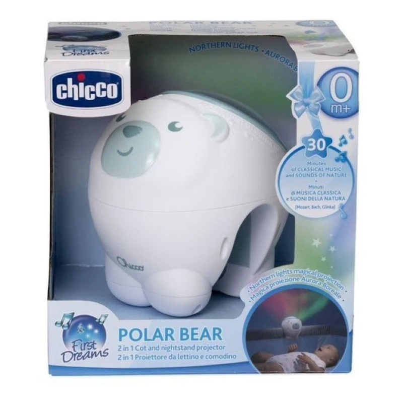 Ночник-проектор Chicco Polar Bear, белый/синий