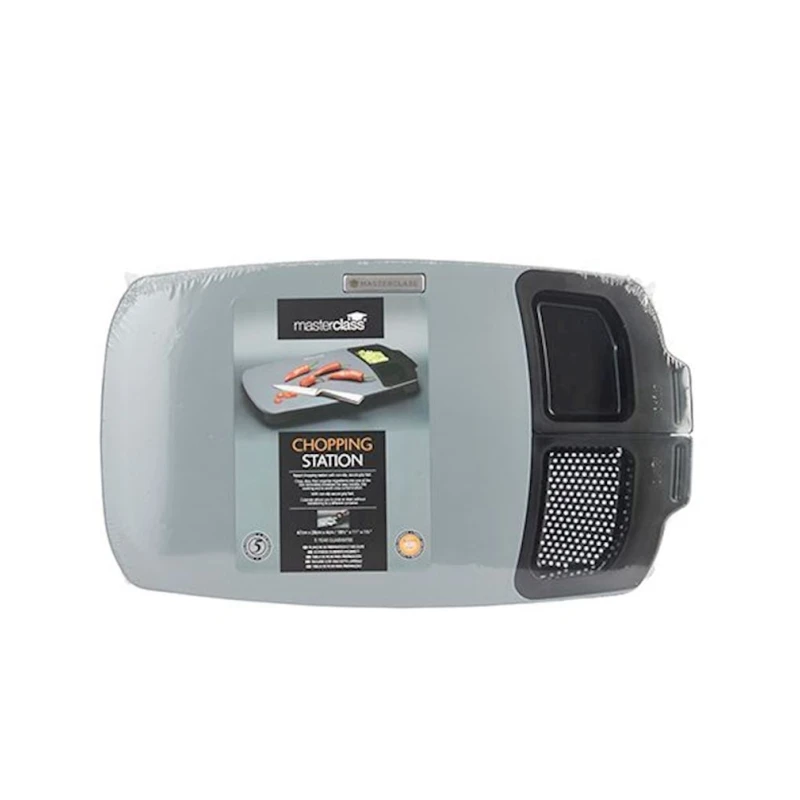 Разделочная доска Hom-me 104785, 47x28x4 см, серая Разделочная доска Hom-me 104785, 47x28x4 см, серая