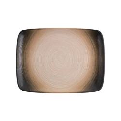 Блюдо ID-Fine Canyon Quadro Dikdörtgen, фарфор, коричневое, 31 см
