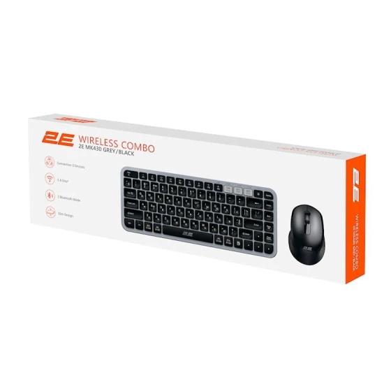 Комплект клавиатура и мышь 2E MK430 Bluetooth (2E-MK430WBGR) Комплект клавиатура и мышь 2E MK430 Bluetooth (2E-MK430WBGR)