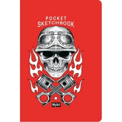 Скетчбук Проф-Пресс My Art. Череп на резинке, А6, 48 листов, 14.7x10.3x1 см