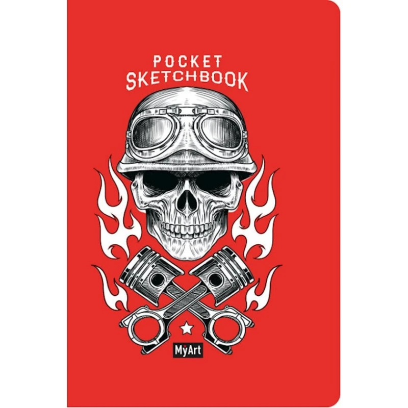 Скетчбук Проф-Пресс My Art. Череп на резинке, А6, 48 листов, 14.7x10.3x1 см Скетчбук Проф-Пресс My Art. Череп на резинке, А6, 48 листов, 14.7x10.3x1 см