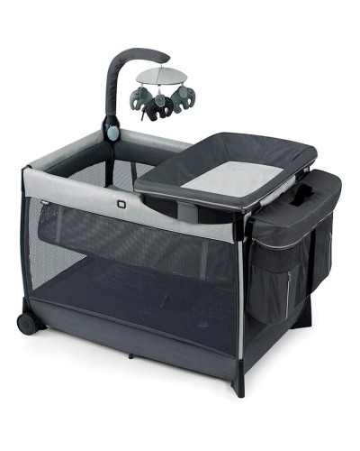 Uşaq üçün manej Chicco Lullaby Zip Driftwood, boz/qara