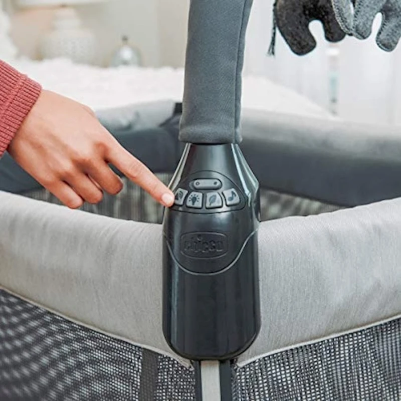 Детский манеж Chicco Lullaby Zip Driftwood, серый/черный Детский манеж Chicco Lullaby Zip Driftwood, серый/черный