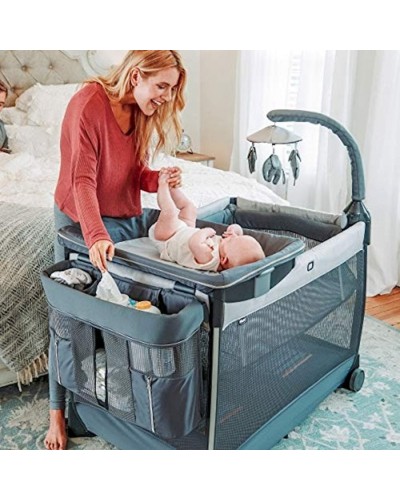 Uşaq üçün manej Chicco Lullaby Zip Driftwood, boz/qara