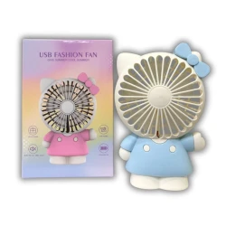 Мини-вентилятор, кот с лентой, с USB, синий Мини-вентилятор, кот с лентой, с USB, синий