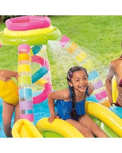 Oyun mərkəzi Intex 56137 uşaqlar üçün, şişmə, dairəvi, 297х193х135 sm, 374 l, rəngbərəng