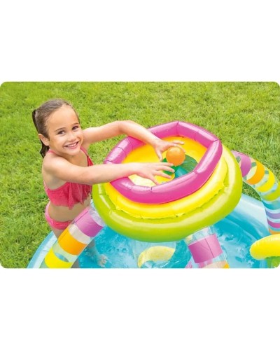 Oyun mərkəzi Intex 56137 uşaqlar üçün, şişmə, dairəvi, 297х193х135 sm, 374 l, rəngbərəng