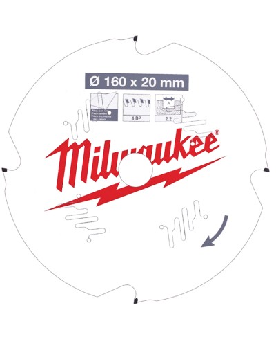 Fiber sement üzrə mişar disk Milwaukee CSB P FC 160 x 20 x 2.2 x 4D (4932471293)