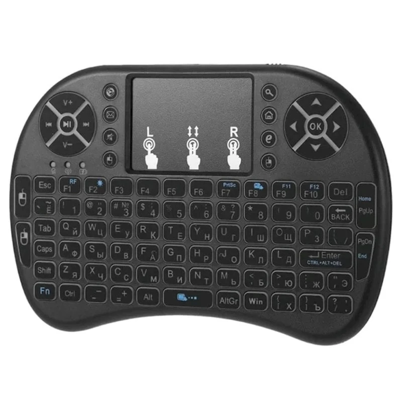 Клавиатура 2.4GHZ Mini Wireless Keyboard with Touchpad Black Клавиатура 2.4GHZ Mini Wireless Keyboard with Touchpad Black