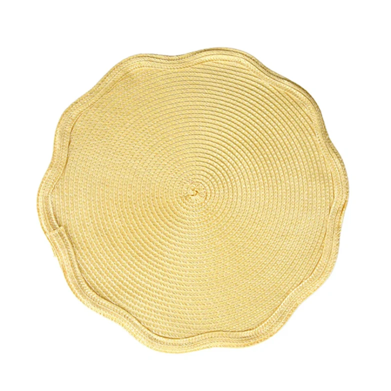 Süfrə xalçası Porland Priya 04STY007367, dairə, sarı, 38 sm