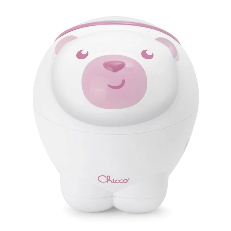 Ночник-проектор Chicco Polar Bear, белый/розовый