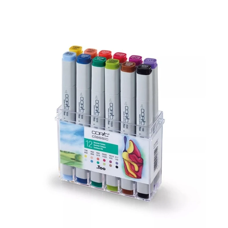 Markerlər dəsti Copic Classic, Summer Set, yay, 12 ədəd