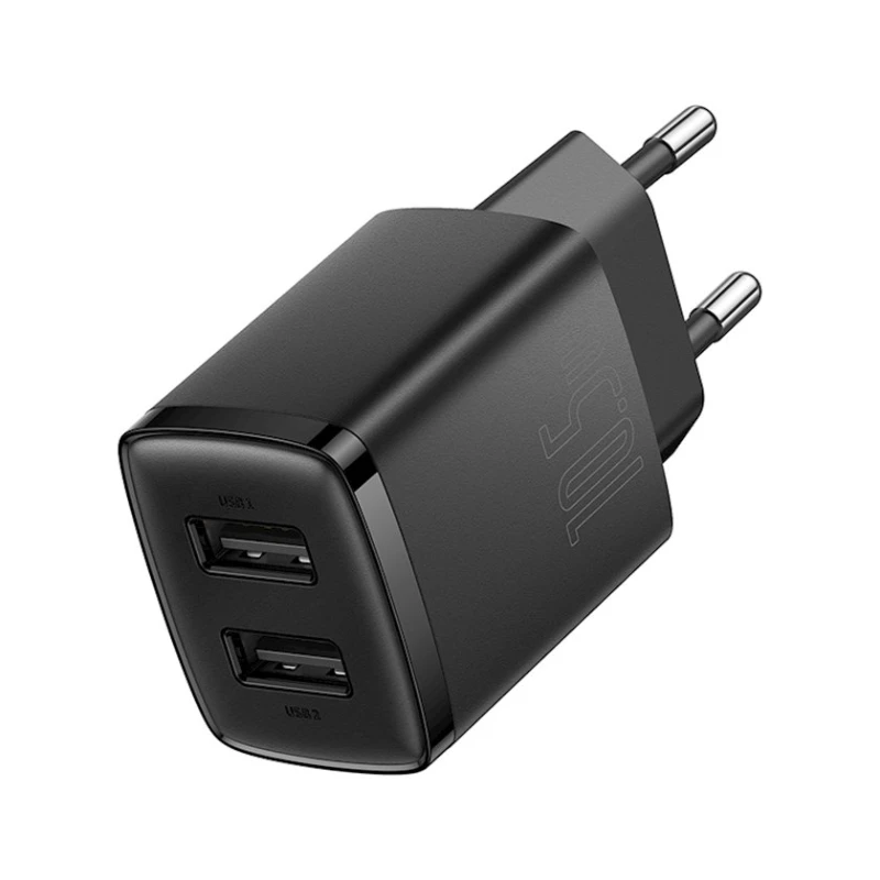 Сетевое зарядное устройство Baseus Compact Charger 2U 10.5 W, Черный