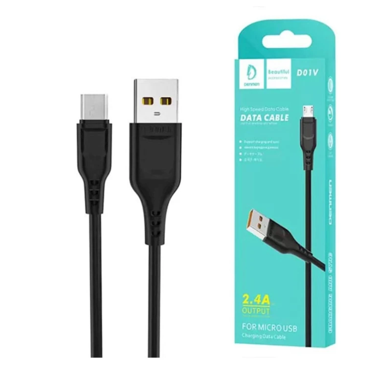 Кабель Denmen D01V Micro USB Black