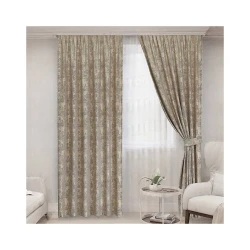 Шторы 300x140 см, 2 шт, бежевый под мрамор Шторы 300x140 см, 2 шт, бежевый под мрамор