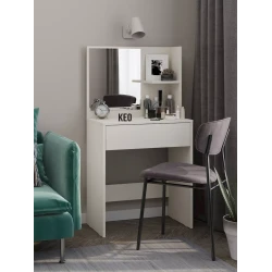 Туалетный столик 130x40x65 см, ЛДСП, белый Туалетный столик 130x40x65 см, ЛДСП, белый