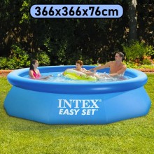 Şişmə hovuz Intex 366x366x76 sm, dairəvi, 5621 l, mavi - 5621TX28130