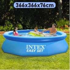 Şişmə hovuz Intex 366x366x76 sm, dairəvi, 5621 l, mavi - 5621TX28130
