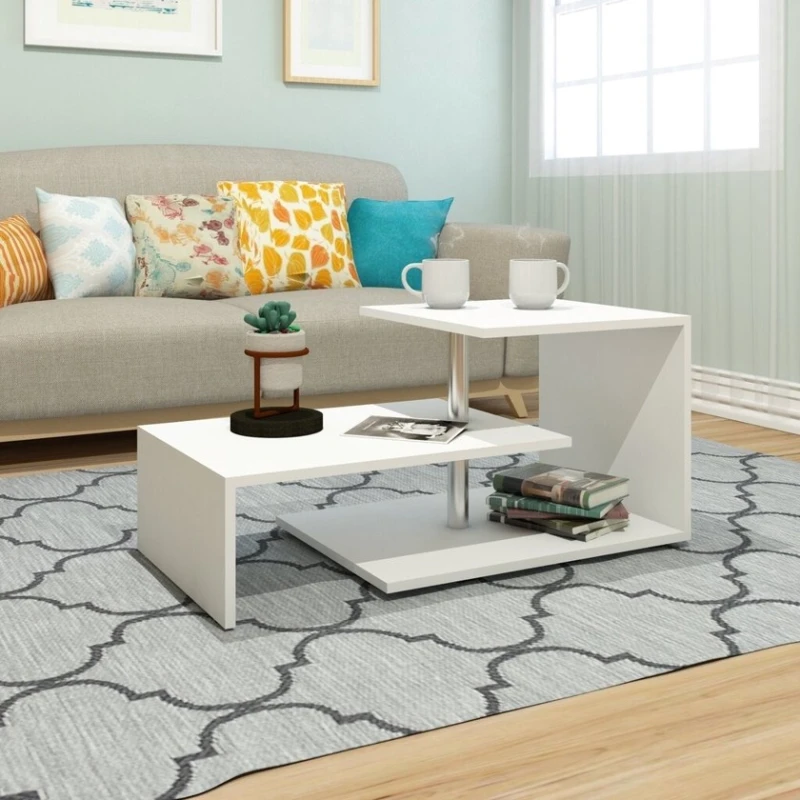 Журнальный стол Art-105, 50x100x45 см, ламинат, белый Журнальный стол Art-105, 50x100x45 см, ламинат, белый