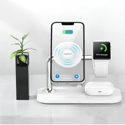 Беспроводное зарядное устройство Recci RCW-20 3in1 White Беспроводное зарядное устройство Recci RCW-20 3in1 White